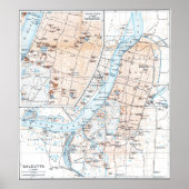 Vintage Karte Kalkutta Indien (1914) Poster (Vorne)