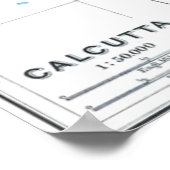 Vintage Karte Kalkutta Indien (1914) Poster (Ecke)