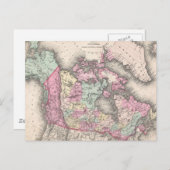 Vintage Karte Kanadas (1857) (Vorne/Hinten)