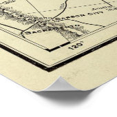 Vintage Karte Kanadas (1897) Poster (Ecke)