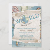 Vintage Karte Kinderdusche Einladungen (Vorderseite)