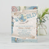 Vintage Karte Kinderdusche Einladungen (Stehend Vorderseite)