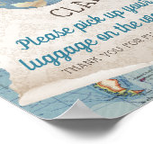 Vintage Karte Kinderdusche Gefälligkeitskennzeichn Poster (Ecke)