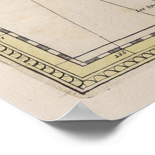 Vintage Karte Kolumbiens (1719) Poster (Ecke)