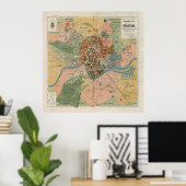 Vintage Karte Krakau Polen (1916) Poster (Heimbüro)