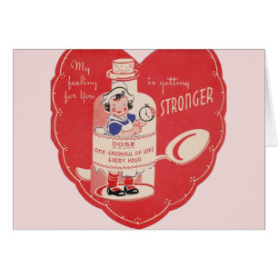 Vintage Karte Krankenschwester-Medizinvalentines