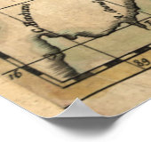 Vintage Karte Kubas (1762) Poster (Ecke)