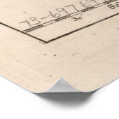 Vintage Karte Kubas (1764) Poster (Ecke)