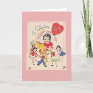 Vintage Karte Lehrervalentines Tages