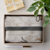 Vintage Karte Leopard Giraffe Africa Decoupage Seidenpapier (Geschenk)