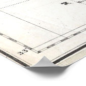 Vintage Karte Libanons (1856) Poster (Ecke)