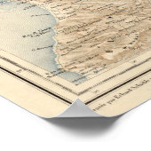 Vintage Karte Libanons (1862) Poster (Ecke)