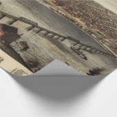 Vintage Karte Louisville (1876) Geschenkpapier (Ecke)