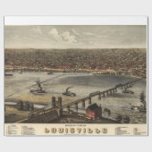 Vintage Karte Louisville (1876) Geschenkpapier (Flach)