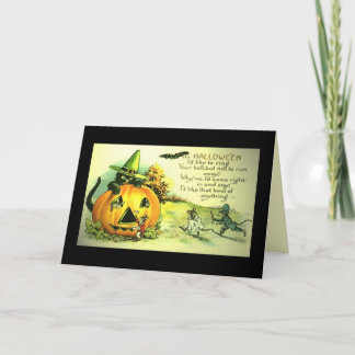 Vintage Karte "lustige Mäuse Halloweens niedlich "