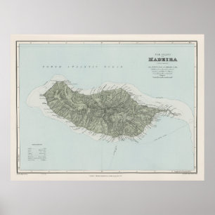 Vintage Karte Madeira (1904) Poster