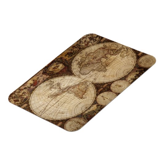 Vintage Karte Magnet (Linke Seite)