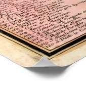 Vintage Karte Mailands Italien (1730) Poster (Ecke)