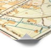 Vintage Karte Mailands Italien (1914) Poster (Ecke)