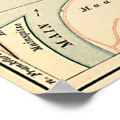 Vintage Karte Mainz Deutschland (1905) Poster (Ecke)