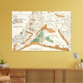 Vintage Karte Mesopotamiens (1482) Leinwanddruck (Insitu (Wohnzimmer))