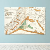 Vintage Karte Mesopotamiens (1482) Leinwanddruck (Insitu (Holzboden))