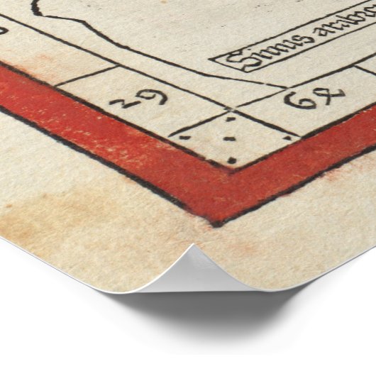 Vintage Karte Mesopotamiens (1482) Poster (Ecke)