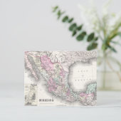 Vintage Karte Mexikos (1855) (Stehend Vorderseite)