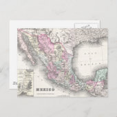 Vintage Karte Mexikos (1855) (Vorne/Hinten)