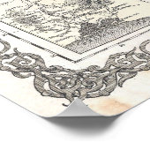 Vintage Karte Mexikos (1855) Poster (Ecke)