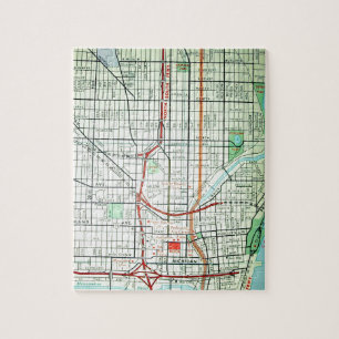 Vintage Karte MILWAUKEE Puzzle