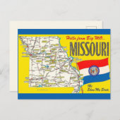 Vintage Karte Missouri (Vorne/Hinten)