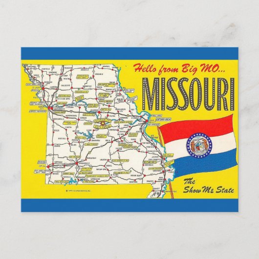 Vintage Karte Missouri (Vorderseite)