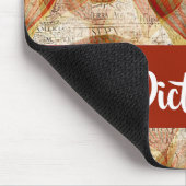 Vintage Karte mit Ballons Mousepad (Ecke)