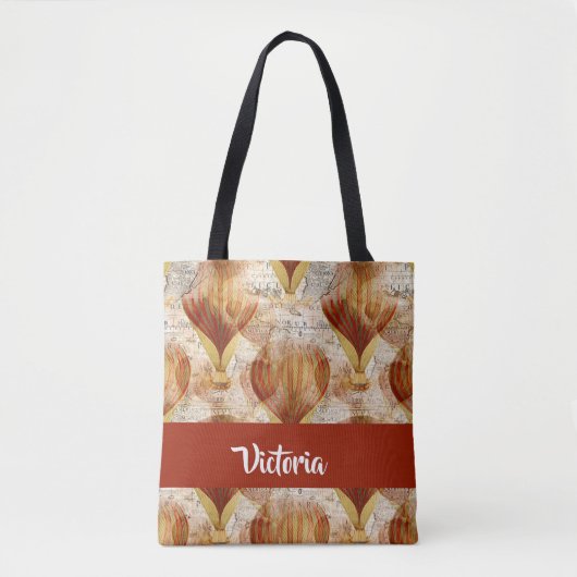 Vintage Karte mit Ballons Tasche (Vorderseite)
