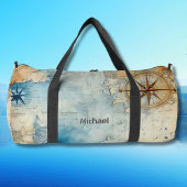 Vintage Karte mit Compass Monogram Duffle Bag