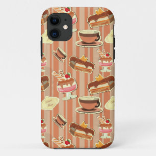 Vintage-Karte mit einem Erdbeerdessert Case-Mate iPhone Hülle