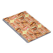 Vintage Karte mit einem Erdbeernachtisch Notizblock (Rechte Seite)