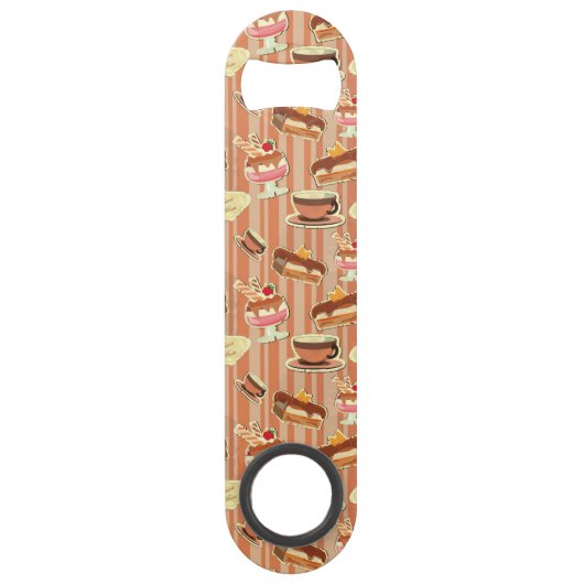 Vintage Karte mit einem Erdbeernachtisch Speed Flaschenöffner (Vorderseite)