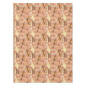 Vintage Karte mit einem Erdbeernachtisch Tischdecke (Vorderseite)