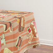 Vintage Karte mit einem Erdbeernachtisch Tischdecke (Beispiel)