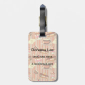 Vintage Karte mit Erdbeerdessert Gepäckanhänger (Rückseite vertikal)