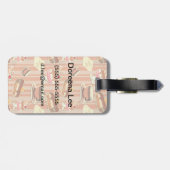 Vintage Karte mit Erdbeerdessert Gepäckanhänger (Rückseite horizontal)