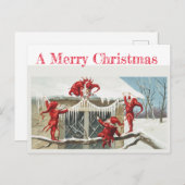 Vintage Karte mit Gnomen (Vorne/Hinten)