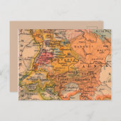 Vintage Karte Mitteleuropas (Vorne/Hinten)