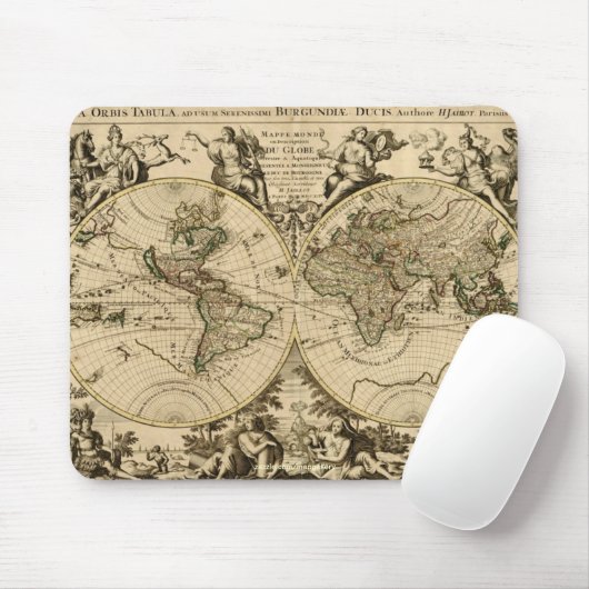 Vintage Karte Mousepad (Mit Mouse)