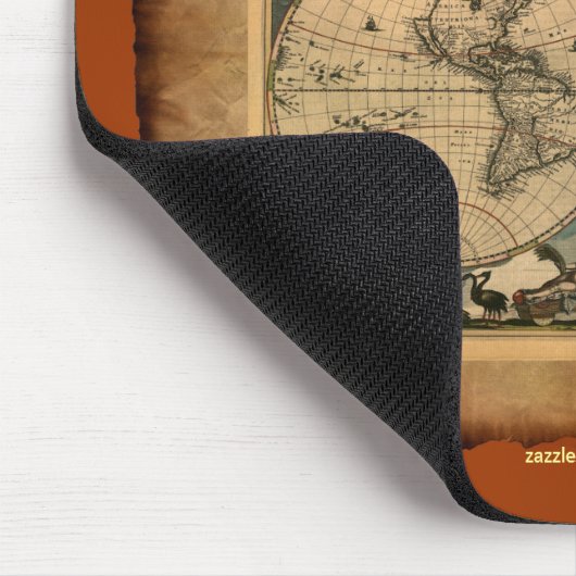 Vintage Karte Mousepad (Ecke)