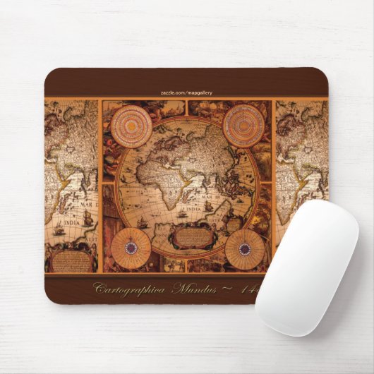 Vintage Karte Mousepad (Mit Mouse)