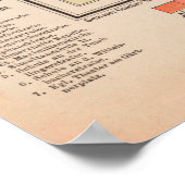 Vintage Karte München Deutschland (1890) Poster (Ecke)