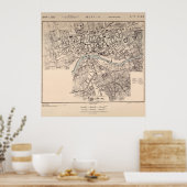 Vintage Karte Murcia Spain (1943) Poster (Küche)